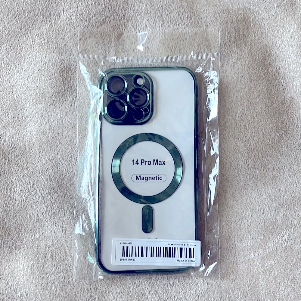 Transparent Phone Case For Magsafe Magnetic Wireless Charging For Iphone Green